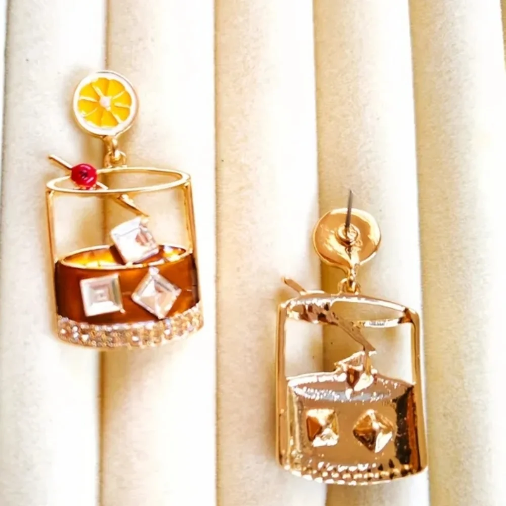 Old Fashioned Cocktail Earrings - Picture 2 of 5